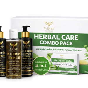 V-Ryze Herbal Care Combo Pack with 18 Herbs Shampoo, Hair Oil, Face Wash and Neem Tulsi Soap
