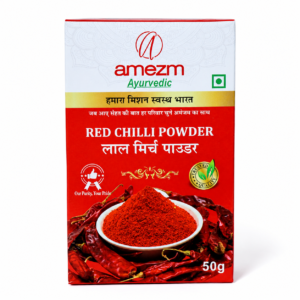 Amezm Ayurvedic Red Chilli Powder 50g Front View