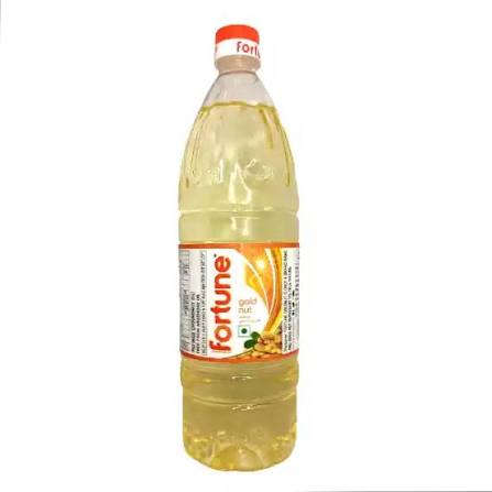 Fortune Gold Nut Groundnut Oil bottle with red cap